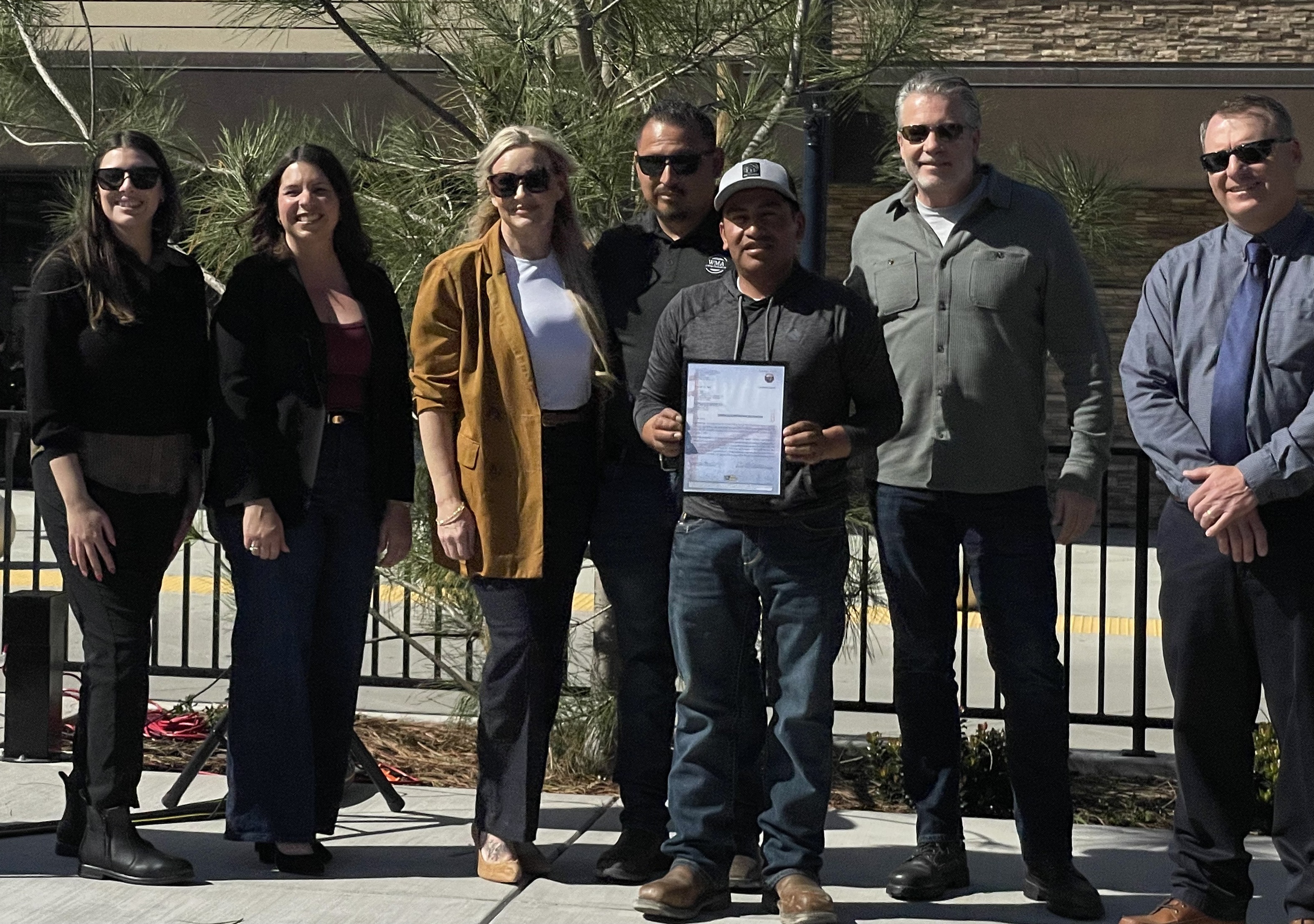 Golden Gate Award Acceptance ceremony with Cal OSHA and WMA team members